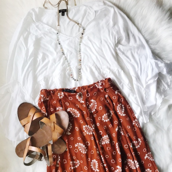 ZARA BASIC Pants - ZARA BASIC Wide Leg Crop Pants